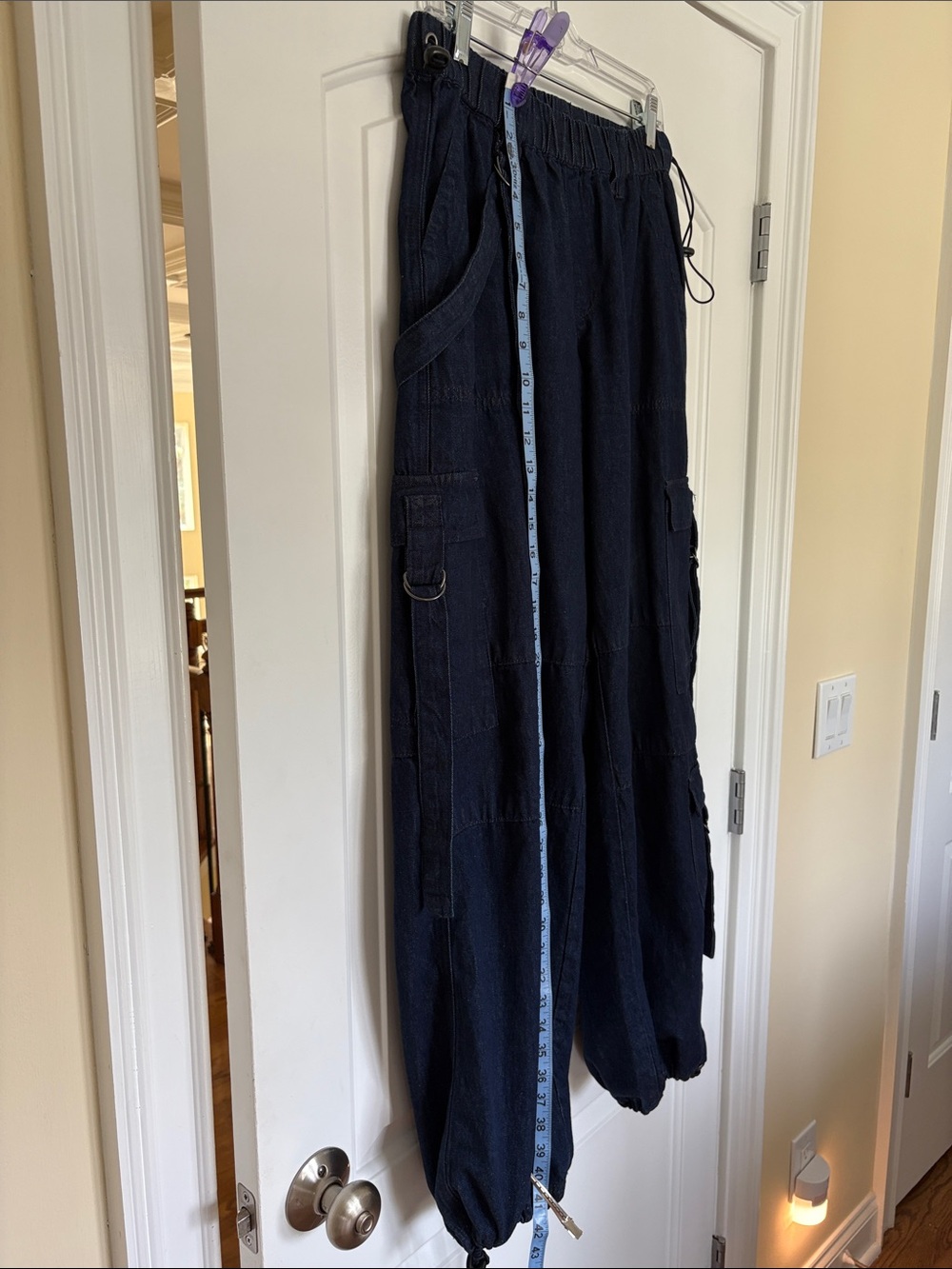 Forever 21 Navy Blue Denim Jogger Pants - Picture 11 of 11